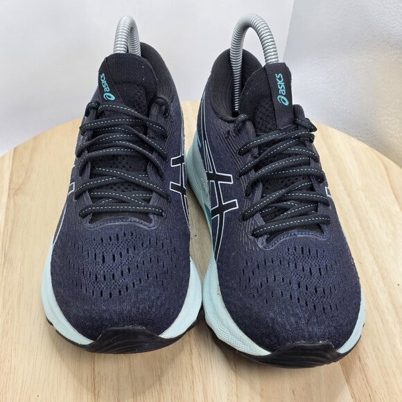 Womens 7 Asics Gel Nimbus 24 Green Running Shoes Sneakers 1012B201 - Picture 4 of 11